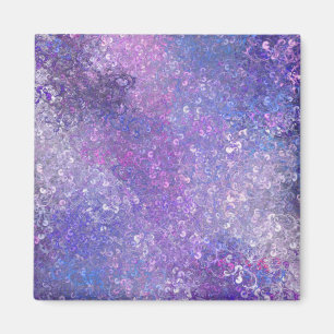 Aimant Paillettes rose et violet Bling