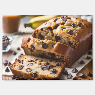 Aimant Pain aux bananes et pépites de chocolat