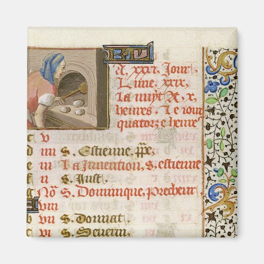 Aimant Pain de cuisson, d'un livre d'heures (Devant)
