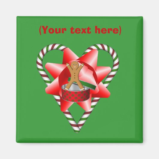 Aimant Pain d'épices Homme Bow Christmas Holiday Magazine (Devant)