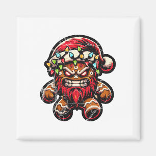 Aimant Pain d'épices Homme Krampus Pyjama de Noël X mas F