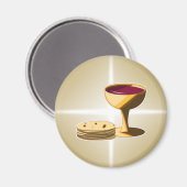 Aimant Pain et vin sans levain Le Dernier souper Pâques (Recto/Verso)