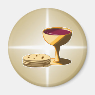 Aimant Pain et vin sans levain Le Dernier souper Pâques