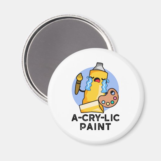 Aimant Paint amusant Artiste Pun (Recto/Verso)