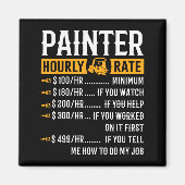 Aimant Painter Hourly Rate Funny Painter (Devant)