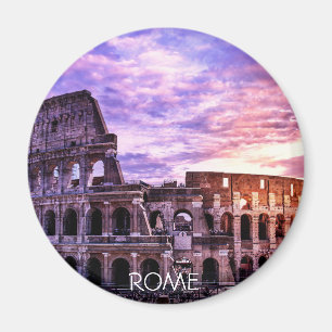 Aimant Painting of Colosseum in Rome at sunset