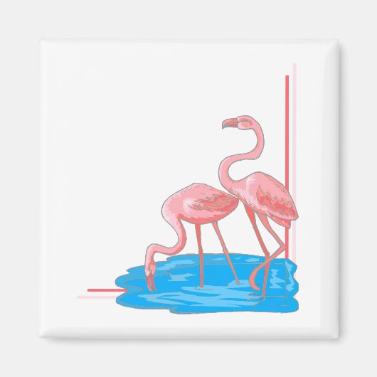 Aimant Paire de Flamant rose (Devant)