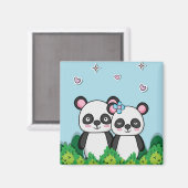 Aimant Paire de Pandas (Recto/Verso)