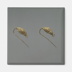 Aimant Paires de boucles d'oreille d'or, dynastie de Liao