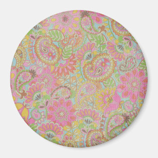 Aimant Paisley colorée Fleurs botaniques florales
