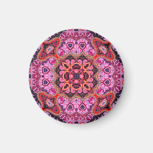 Aimant Paisley multicolore, design d'impression d'écharpe