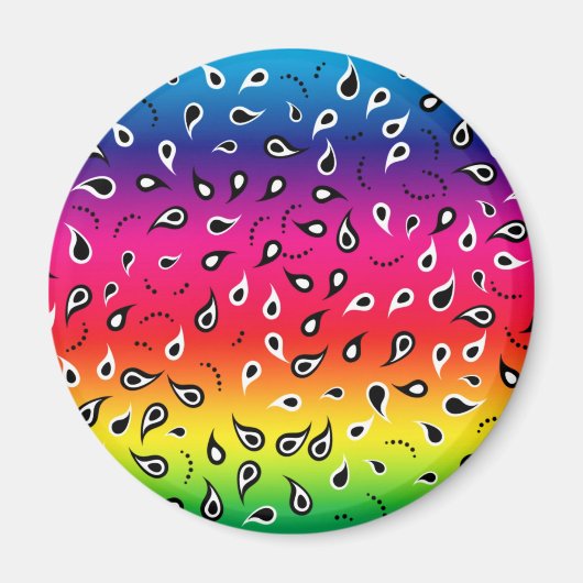 Aimant Paisley Rainbow (Devant)