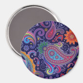 Aimant Paisley violet rose (Recto/Verso)