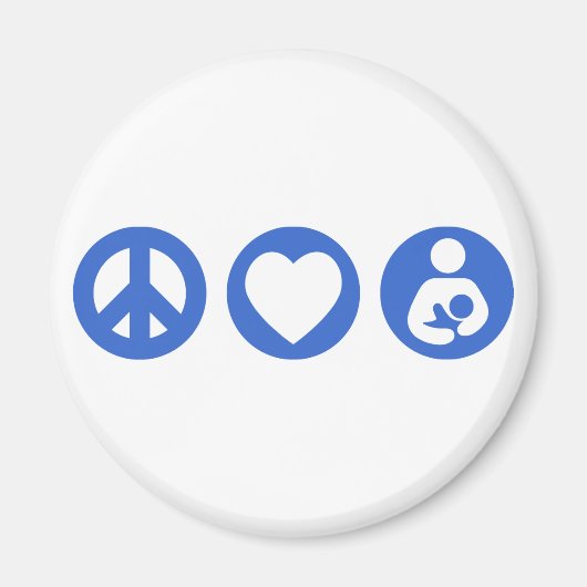 Aimant Paix Amour Allaitement (Devant)