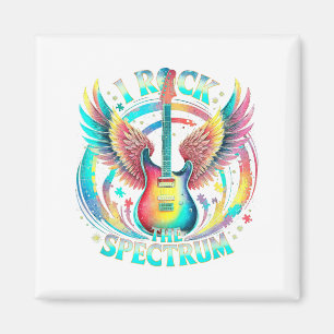 Aimant Paix Amour Autisme World Tour Rock The Spectrum Ad