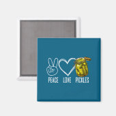 Aimant Paix Amour Ckles Pot Rétro De Ckles Tranchées Drôl (Recto/Verso)