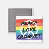 Aimant Paix. Amour. Croquet (Recto/Verso)