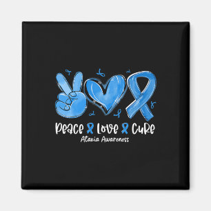 Aimant Paix Amour Cure Ruban Bleu Sensibilisation à l'ata