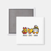 Aimant Paix Amour Espagne Chignon Décoiffé Supportrice de (Recto/Verso)