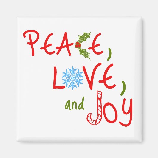 Aimant Paix, amour et joie (Devant)