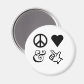 Aimant Paix Amour Et Levez Vos Armes À Feu (Recto/Verso)