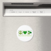 Aimant Paix, Amour et Shamrocks (In Situ (Lave-vaisselle))