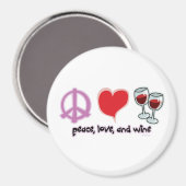 Aimant Paix, amour et vin (Recto/Verso)