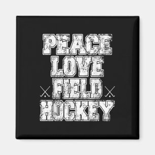 Aimant Paix Amour Hockey sur gazon