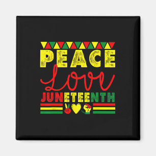 Aimant Paix Amour Juneteenth Afro-Américain Histoire noir
