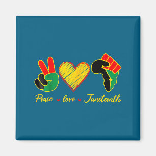 Aimant Paix amour Juneteenth fierté fille noire reine noi