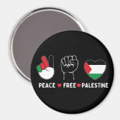 Aimant paix amour palestine -liberté pour les palestinien (Recto/Verso)