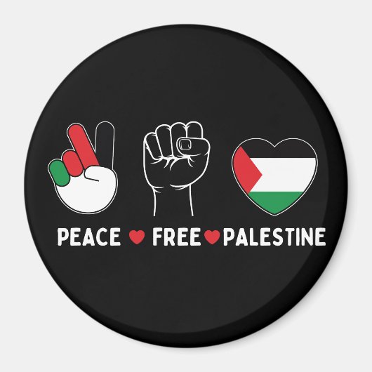 Aimant paix amour palestine -liberté pour les palestinien (Devant)