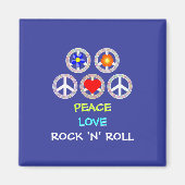 AIMANT PAIX, AMOUR, ROCK 'N' ROLL (Devant)