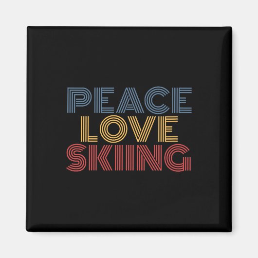 Aimant Paix Amour Ski (Devant)