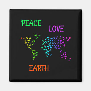 Aimant Paix Amour Terre Planète Verte Nature Protéger la