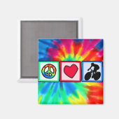 Aimant Paix, Amour, Vélo (Recto/Verso)