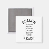Aimant PAIX chrétienne moderne SHALOM (Recto/Verso)