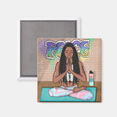 Aimant Paix et méditation Art urbain (Recto/Verso)