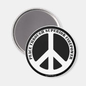 Aimant Paix grâce à une puissance de feu supérieure (Recto/Verso)