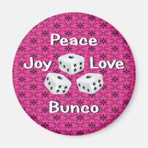 Aimant paix, joie, amour, bunco