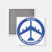 Aimant Paix La Voie Ancienne - B-52G Bleu (Recto/Verso)