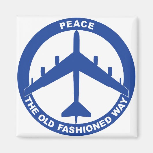 Aimant Paix La Voie Ancienne - B-52G Bleu (Devant)