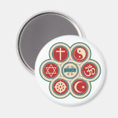 Aimant Paix religieuse mondiale (Recto/Verso)