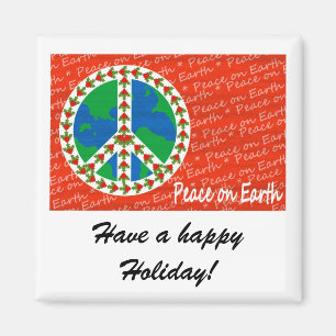 Aimant Paix sur Noël de la terre