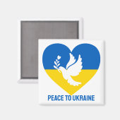 Aimant Paix textuelle à l'Ukraine (Recto/Verso)