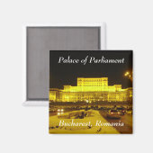 Aimant Palais du Parlement, Bucarest, Roumanie (Recto/Verso)
