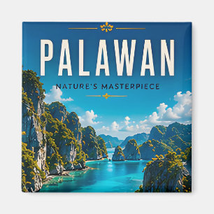 Aimant 🏝️ Palawan Philippines Lagune Décoration de Maiso