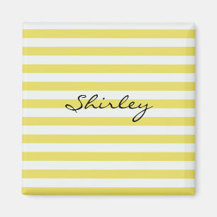 Aimant Pale Gold et White Stripes par Shirley Taylor