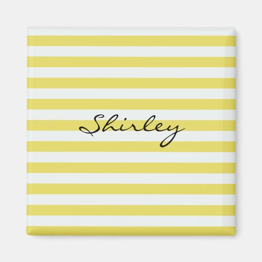 Aimant Pale Gold et White Stripes par Shirley Taylor (Devant)