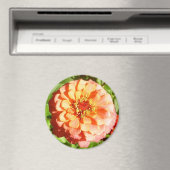 Aimant Pale orange Zinnia (In Situ (Lave-vaisselle))